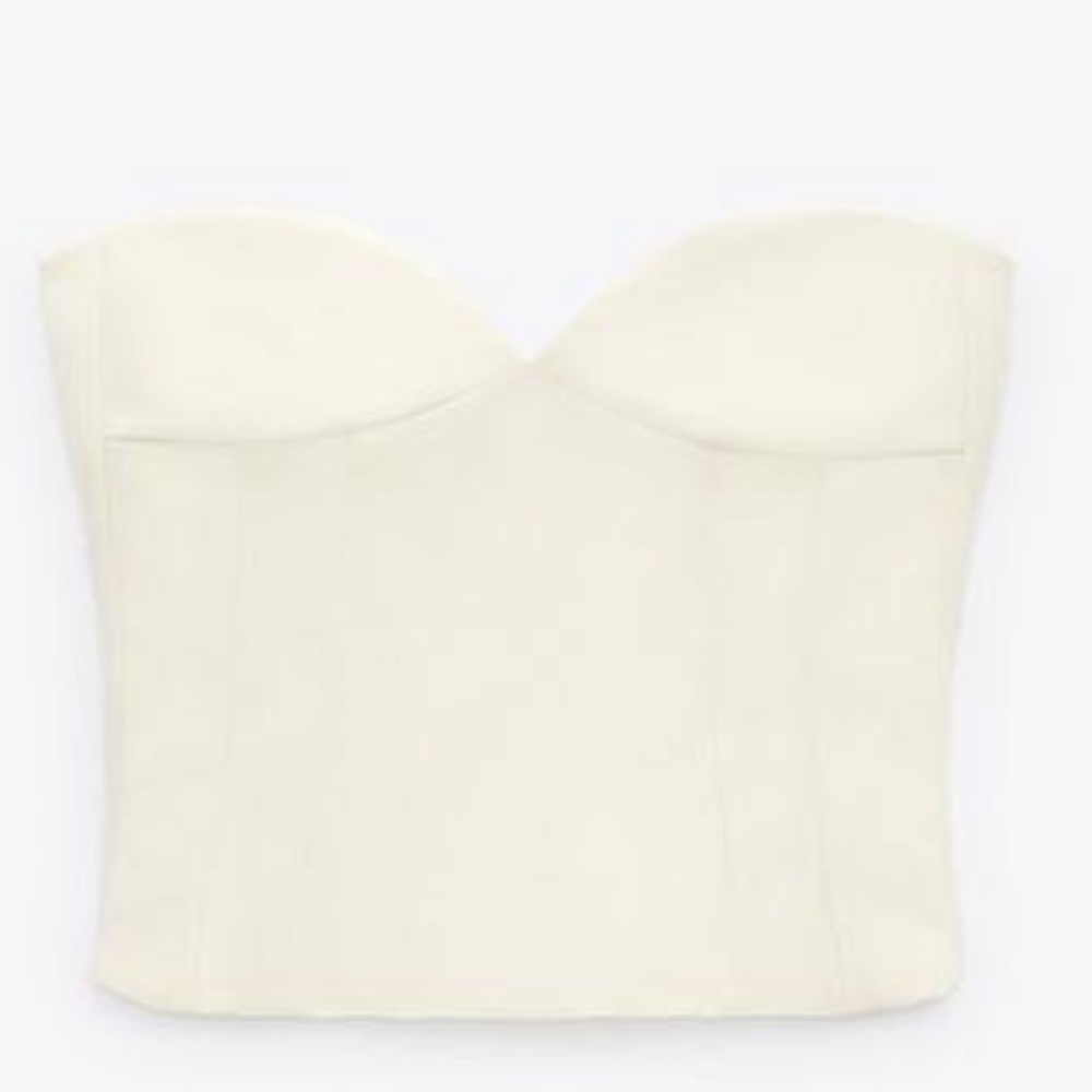 Zara straplesss bustier top